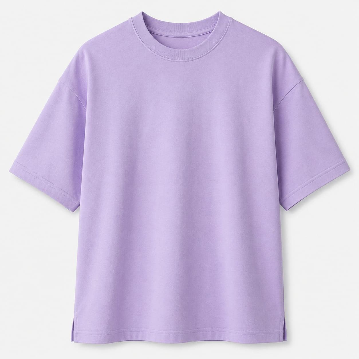 French Terry Cotton Oversized T-Shirt — product