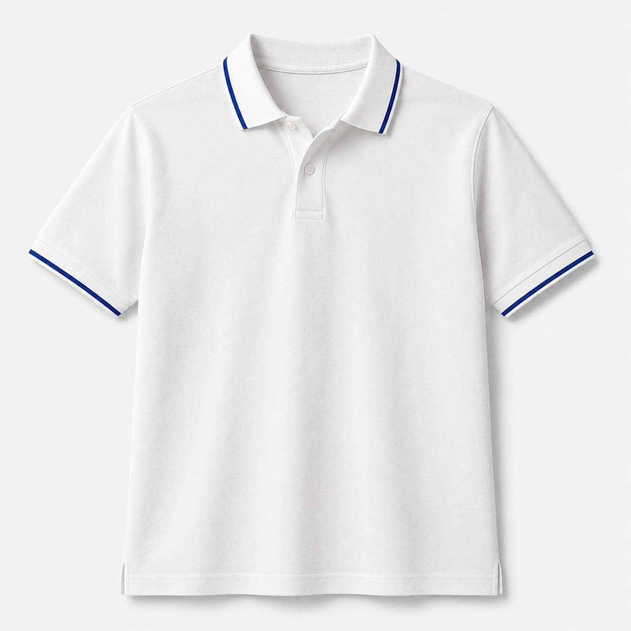 Cotton Polo T-Shirt with Tipping — product